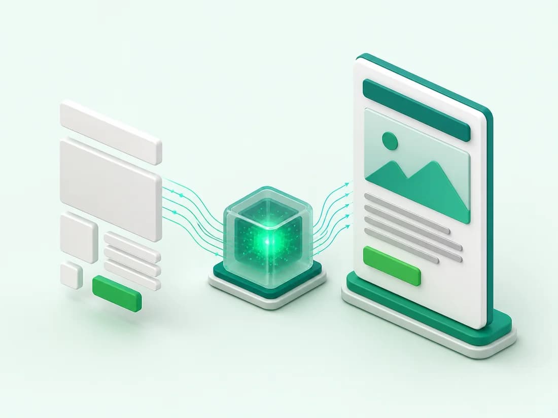 Blocs de contenu transformés par l’IA en template d’e-mail